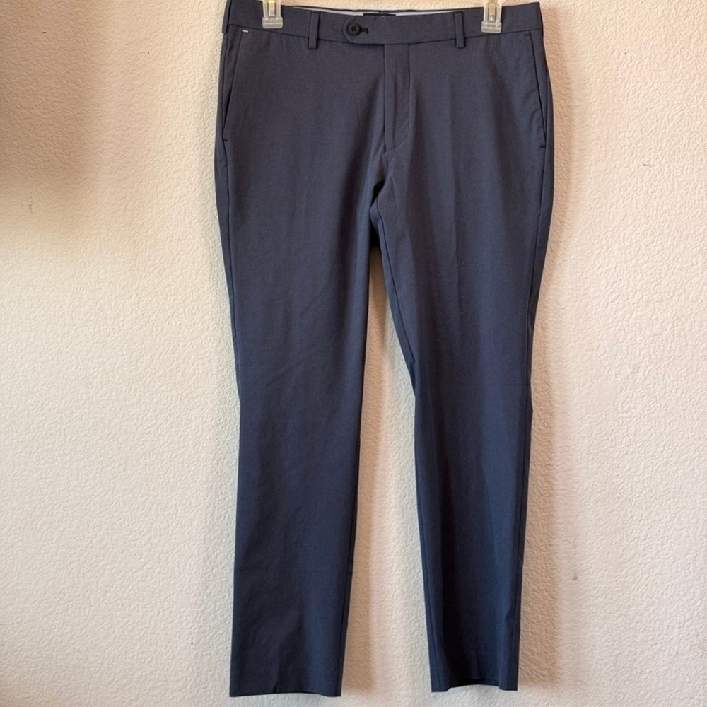 Peter Millar Crown Crafted Surge Trousers Mens 34x30 Navy Tailored Fit